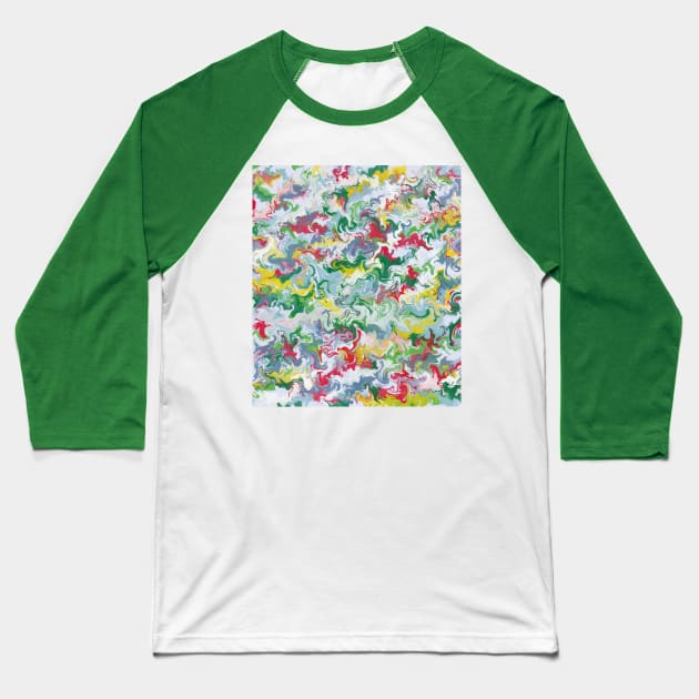 Festive Marble Baseball T-Shirt by LozMac